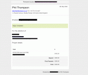 Invoice screenshot
